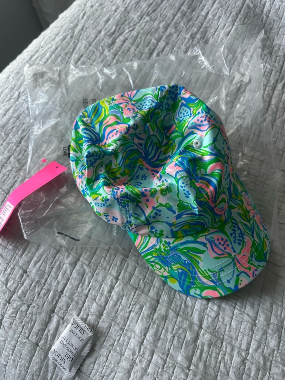 Lilly Pulitzer Tropical Floral Kids Cap in Green, Blue & Pink